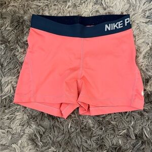 Nike Pro Coral Pink Spandex Shorts